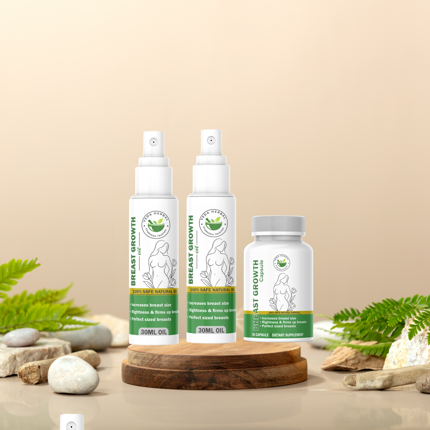 breast oil 2 piece & 1 capsule bottle | combo offer